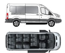 2018 15 passenger ford transit