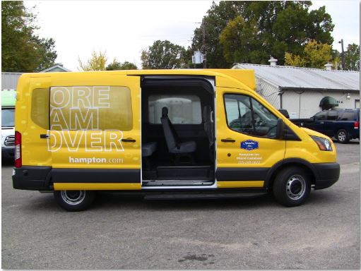 Hampton Miami Yellow ShuttleStar Van Cleveland Airport Aloft Shuttle Van