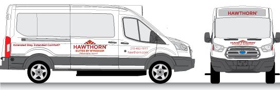 Hawthorn Suites Van Graphics