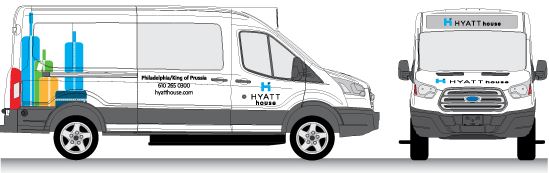 Hyatt House Van Wrap