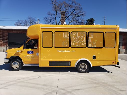 Hampton Inn Boston Logan Hampton Inn Bus Yellow