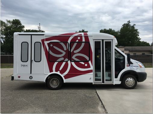 Hilton Garden Inn C2 Ford Transit Bus 7 Passengers and 2 Wheelchairs