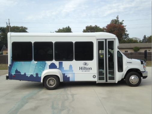 Hilton Hotel Senator II Bus 13 Passengers Interior Luggage